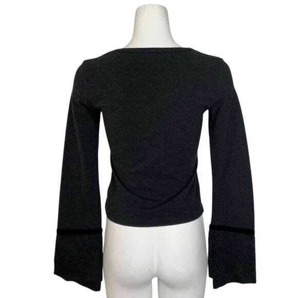 Munthe Plus Simonsen Copenhagen Tee Shirt Top S Bell Sleeve Wool Blend - Picture 2 of 12